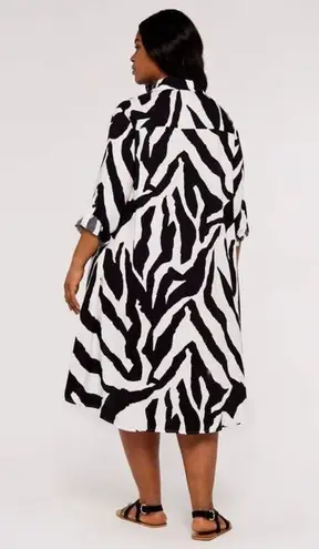 Apricot Zebra Oversized Hi/Lo Dress Size 6, $28, B53