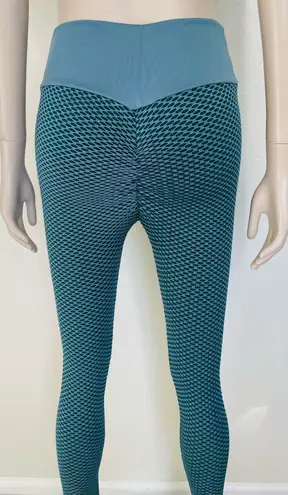 TikTok Teal Grid Leggings Green Size L