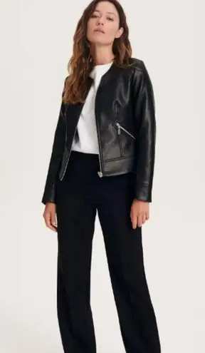 Reserved Faux leather biker jacket sz12 * European Brand