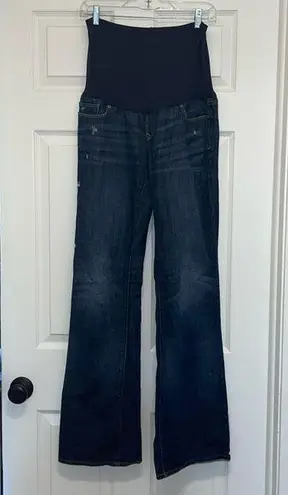 Gap  Maternity Sexy Slightly Distressed Dark Wash Boot Cut