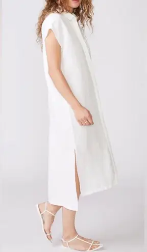 Stateside poplin structued maxi shirt dress midi aline button down anthropologie