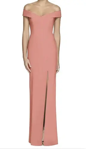 Dessy Collection New Desert Rose Off The Shoulder Criss Cross Trumpet Gown 8R