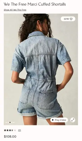 Free People Denim Romper