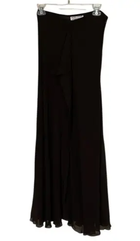 Chetta B Brown Silk Chiffon High Slit Maxi Skirt Womens Size 6 Formal