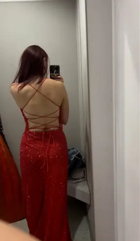 Vintage 90s red prom dress Size 14