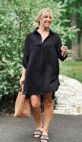 Ahdorned Black White Lily Woven Neoprene Large Tote With Pouch Purse Shoulder Bag