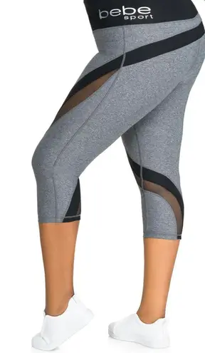 Bebe Gray Sports Mesh Capri Pants