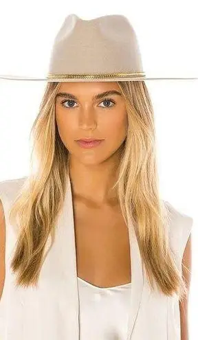 Hat Attack Glam Hat Beige & Chain Womens Size OS