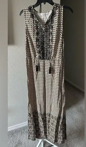 Isaac Mizrahi Women's Size 10 Embroidered Long Dress Multicolor