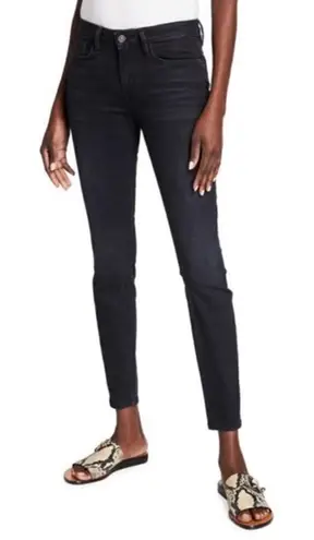 Lafayette 148 New York Mercer Italian Denim Skinny Jeans in Black Size 25