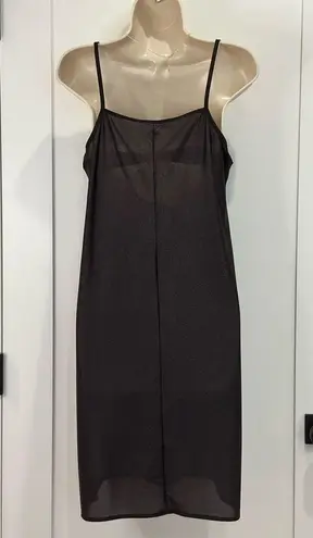 Max Mara Weekend Slip Dress Semi Sheer Sleeveless Black Large Quiet Luxury Chic