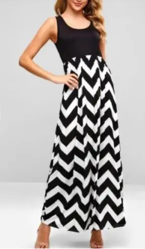 Heart soul size L Chevron Maxi Dress