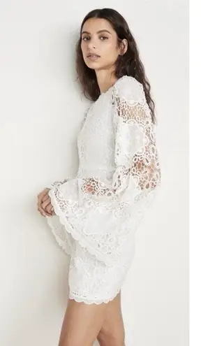 Alice McCALL Berwyn Diamond Veins Anthropologie BHLDN Porcelain White Lace Dress