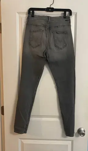 MOTHER Denim Mother Grey The Swooner Supermoon Stripe Jeans