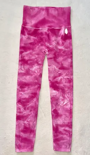 Free People Movement Women’s Good Karma Tie Dye 7/8 Full Length Pink Leggings size XS/S