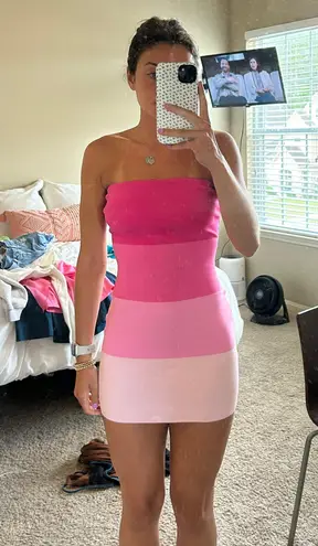 superdown Mini Pink Ombré Dress