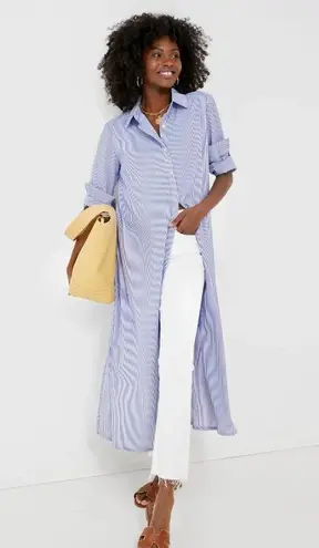 NWT Tuckernuck POMANDER PLACE Griffin in Blue Stripe Maxi Shirt Dress S