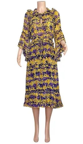 MISA Los Angeles Yanira Midi Dress, Yellow, Small
