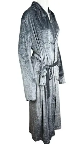 Berkshire Homewear Island Fleece Hooded Robe Phantom Medium NWT Warm Cozy Gray