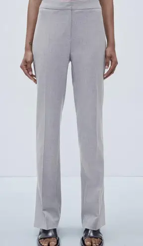 ZARA NWT  SLIT HEM CIGARETTE PANTS in gray. Size Medium