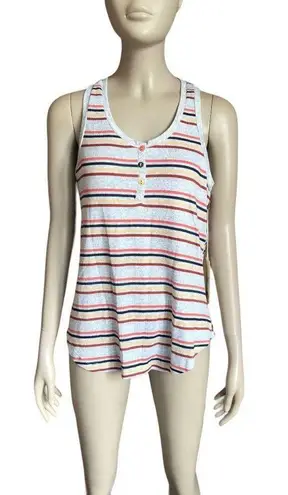 C&C California NWT  Gray Striped Racerback Tank Top