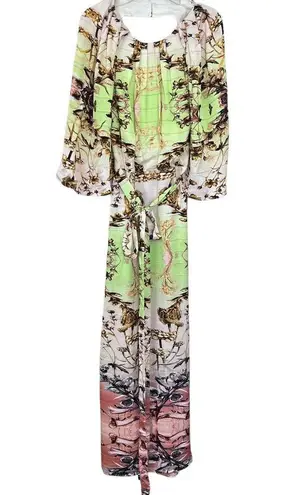 Karen Millen Mirrored Tulipa Print Woven Satin Maxi Dress NWT size 6