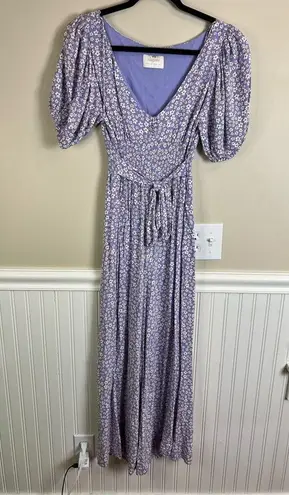 Auguste Lilac Floral Puff Sleeve Jumpsuit Size AU 8 (US 4) Purple