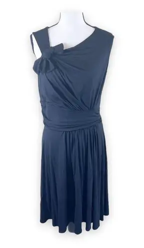 Paule Ka Size XL Black Silk Blend Sleeveless Dress Hidden Zip