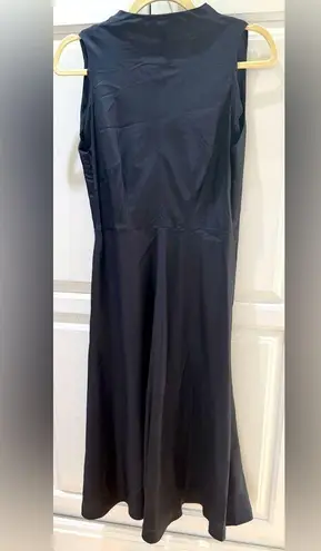 Elegant/Retro tailored made 100% silk Black/grey Sleeveless A