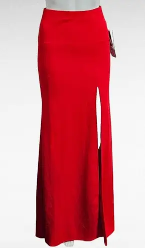 B Darlin B. Darlin Red Special Occasion Front Slit Maxi Skirt Size 1/2