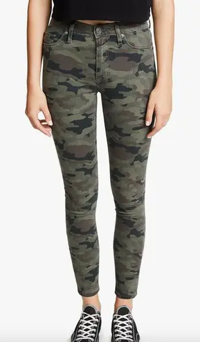 HUDSON JEANS $185 BARBARA HIGH RISE SUPER SKINNY ANKLE Size 27 Deployed Camo