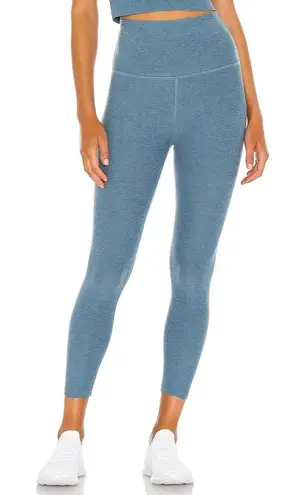 Beyond Yoga x Peloton Heathered Light Blue Caught in the Midi Leggings