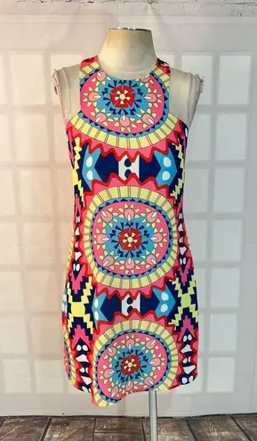 Annie Griffin Annie Griffen silk kaleidoscope colorful summer dress size medium