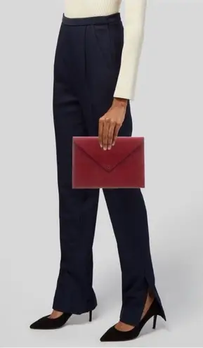 NWOT Delvaux Kiss NY Polo Envelope Clutch LIMITED EDITION Red