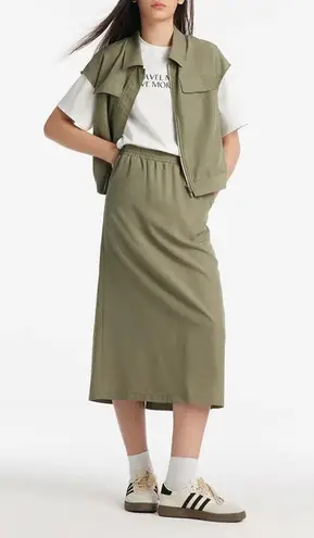 Goella Zippered Lapel Vest And Slit Half Skirt Two