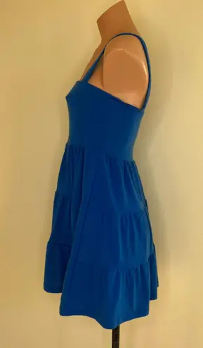 The Comfy And Ready Bella Babydoll Mini Dress Size Small In Blue