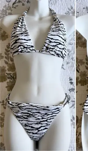 NWT Melissa odabash grenada tiger print bikini set in US 10 Black