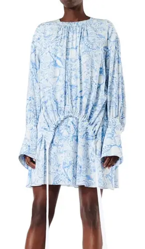 Tibi  Isa Toile Drawstring Crepe De Chine Dress size 00 - Image 1