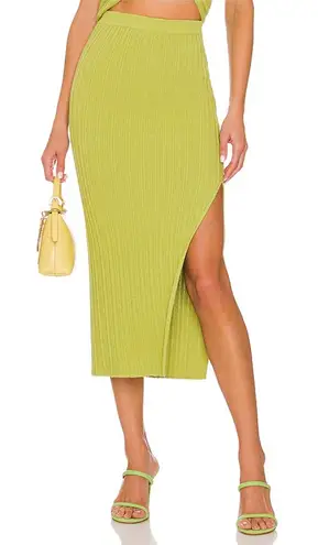 Camila Coelho Lyon Green Midi Skirt on REVOLVE