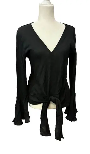 Ruffled Bell Sleeve V