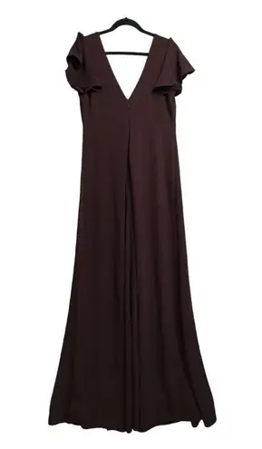 Birdy Grey Hannah Empire A Line Dress XXL Cabernet Red Solid Lined Maxi New
