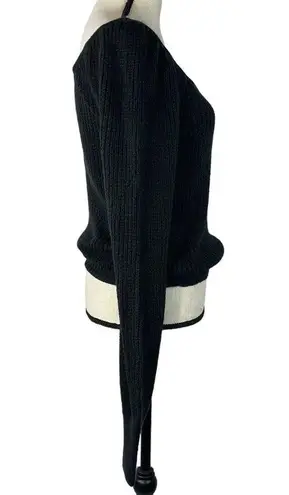 And Now This Small Crop Sweater Square Neck Long Puff Stretch Cavier Off