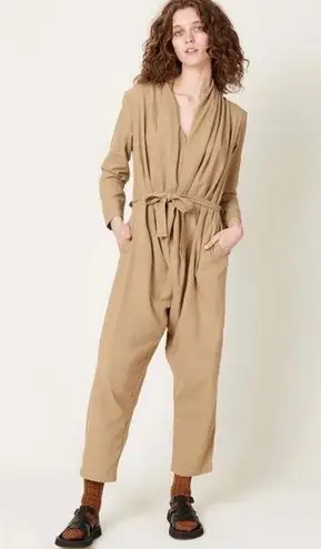 Black Crane 100% cotton jumpsuit in mocha Tan Size L