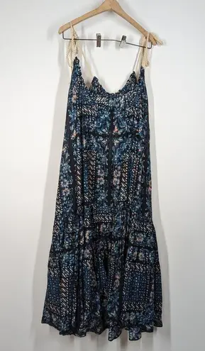 Ulla Johnson  Cari Azure Shoulder Tie Oversized Midi Dress Size Petite Preowned