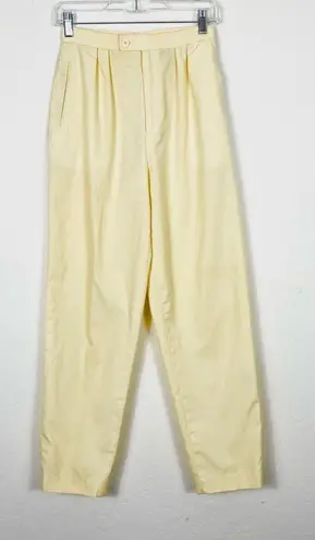 Vintage Pastel Yellow High Waisted Pants Yellow Size 8