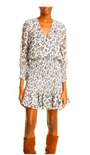 Veronica Beard Saera Smocked Floral Minidress