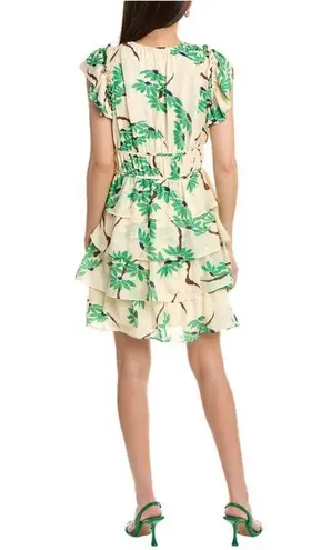 Flora Bea NYC Cream & Green Catalina Mini Dress Size XS