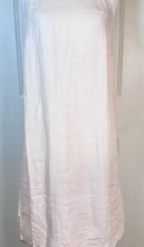 St. Tropez West Blush Pink 100% Linen Halter Shift Dress Small