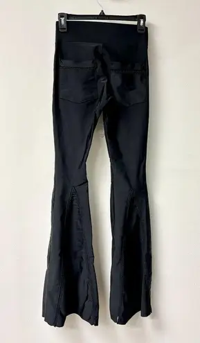 Fernanda Farah Pull On Crochet Trim High Waisted Flare Pants Black Women's P / S