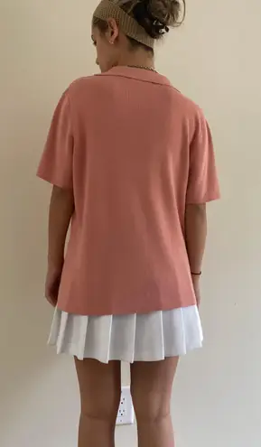 Laura Ashley Pink Button Down Knit Top